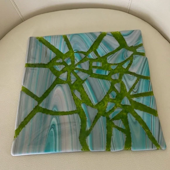 Fused Art Glass Platter - Picture 5 of 5